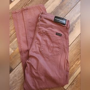 Calvin Klein skinny denim plum pink size 8